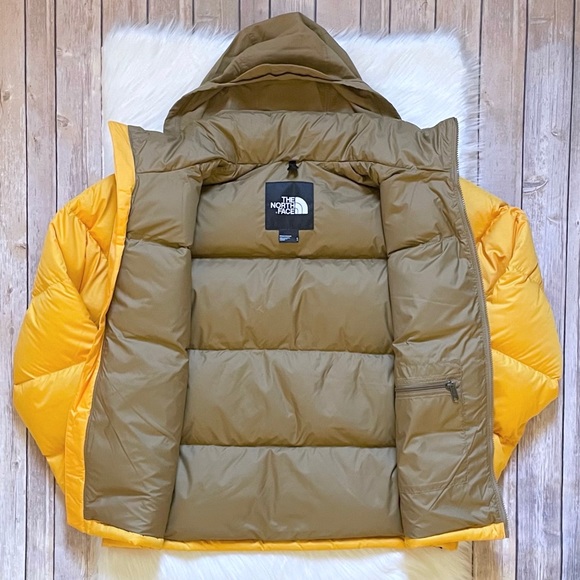 The North Face Men’s Eco Nuptse Jacket In Summit Gold Utility Brown - Picture 5 of 8